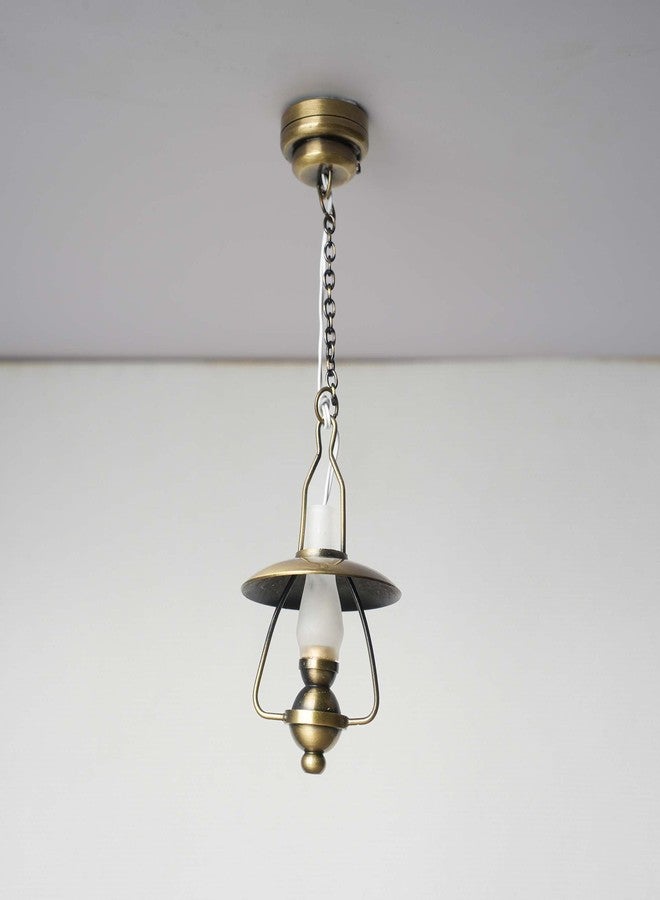 Waldosia 1:12 Scale Miniature LED Ceiling Light - Claire Style Dollhouse Fixture for Mini Rooms, Booknook or Dioramas (Brass) - Image 5